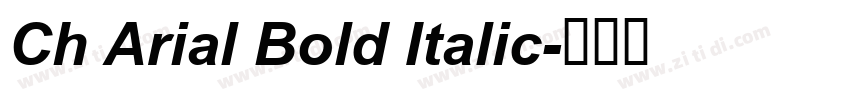 Ch Arial Bold Italic字体转换